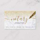Marmer Noterende goudglittertypografie Visitekaartje (Voorkant)