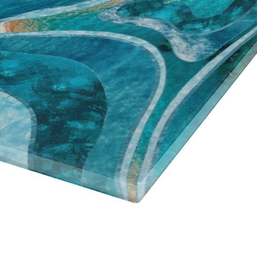 Marmer Ocean Beach Snijplank (Hoek)