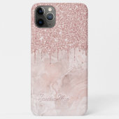 Marmer Ombre Blush Roze Gouden Glitter Patroon Case-Mate iPhone Case (Achterkant)