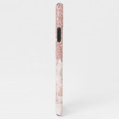 Marmer Ombre Blush Roze Rose Goud Glitter Patroon iPhone Hoesje (Rechterkant)