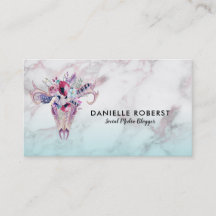 Marmer Ombre & Boho schedel