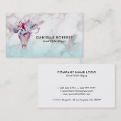 Marmer Ombre & Boho schedel Visitekaartje (Voorkant / Achterkant)