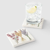 Marmer Onderzetter - Heather, Wheat & Lavender (Zijkant)