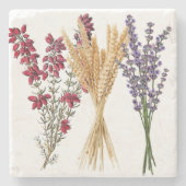 Marmer Onderzetter - Heather, Wheat & Lavender (Voorkant)