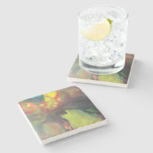 Marmer Onderzetter met Johnson Abstract Artwork (Zijkant)