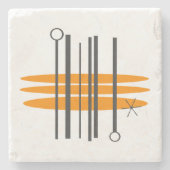 Marmer Onderzetter - Moderne middenstand (Voorkant)