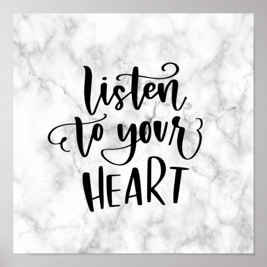 Marmer ontwerp | Inspirerende Quote Poster (Voorkant)