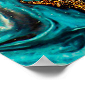 Marmer. oostelijke techniek. hedendaagse poster (Hoek)