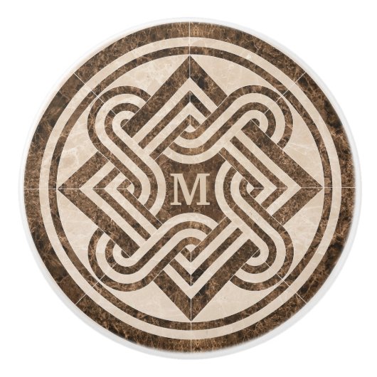 Marmer Ornament Keramische Knop (Voorkant)