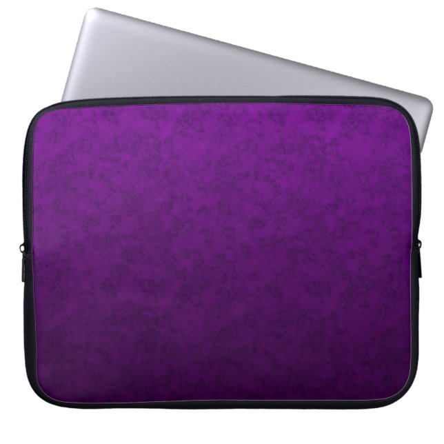 Marmer paars patroon laptop sleeve (Voorkant)