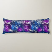 Marmer Paarse Blauw Wit Lichaamskussen (Voorkant)