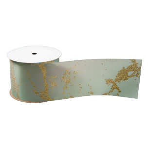 Marmer Pastel Green Paars Golden Glitter Trendy Satijnen Lint