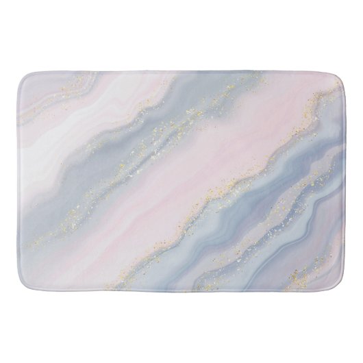 Marmer Pastel Stone Texture Glitter Waterverf Badmat (Voorkant)