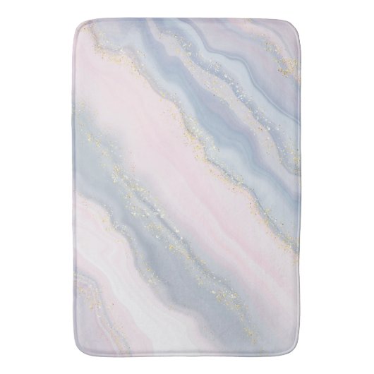 Marmer Pastel Stone Texture Glitter Waterverf Badmat (Voorkant Verticaal)