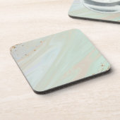 Marmer Pastel Stone Texture Glitter Waterverf Bier Onderzetter (Linkerzijde)