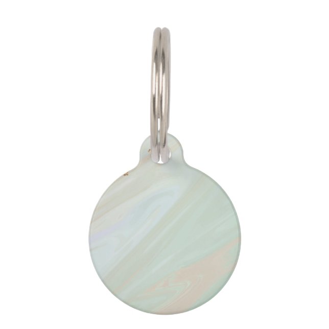 Marmer Pastel Stone Texture Glitter Waterverf Huisdierpenning (Voorkant)