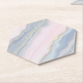Marmer Pastel Stone Texture Glitter Waterverf Kartonnen Onderzetters (Schuin)