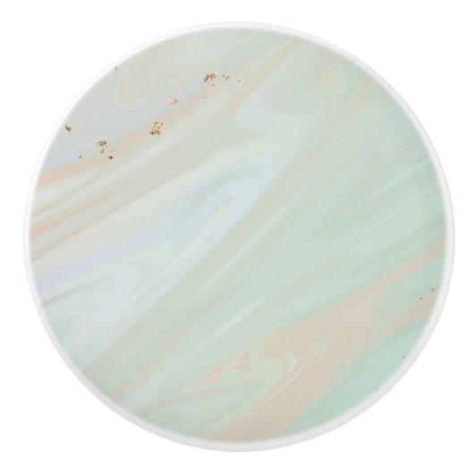 Marmer Pastel Stone Texture Glitter Waterverf Keramische Knop (Voorkant)