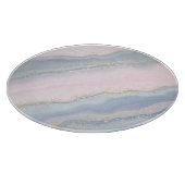 Marmer Pastel Stone Texture Glitter Waterverf Snijplank (Hoek)