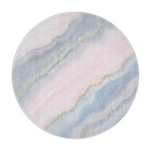 Marmer Pastel Stone Texture Glitter Waterverf Snijplank