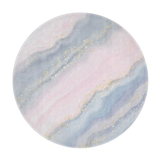 Marmer Pastel Stone Texture Glitter Waterverf Snijplank (Voorkant)