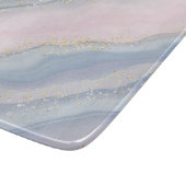 Marmer Pastel Stone Texture Glitter Waterverf Snijplank (Hoek)