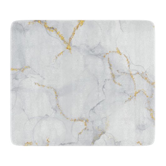 Marmer Pastel Stone Texture Glitter Waterverf Snijplank (Voorkant)