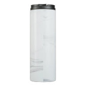 Marmer Pastel Stone Texture Glitter Waterverf Thermosbeker (Achterkant)