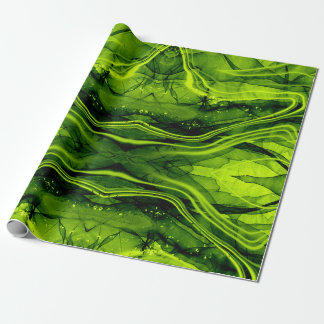 MARMER PATROON WIKKELPAPIER - LIME GROEN CADEAUPAPIER