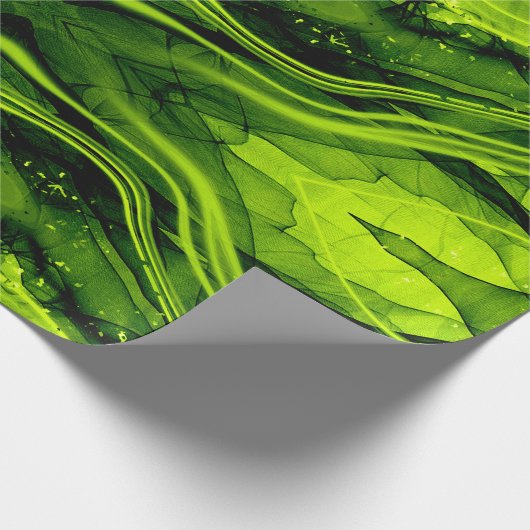 MARMER PATROON WIKKELPAPIER - LIME GROEN CADEAUPAPIER (Hoek)