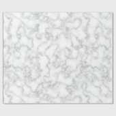 Marmer Pattern Gray White Marged Stone Achtergrond Cadeaupapier (Vlak)