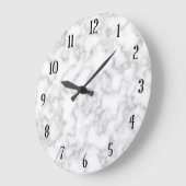 Marmer Pattern Gray White Marged Stone Achtergrond Grote Klok (Hoek)