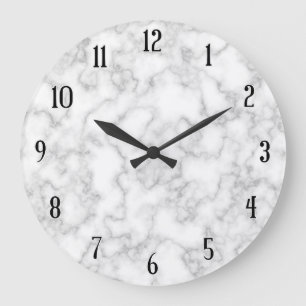 Marmer Pattern Gray White Marged Stone Achtergrond Grote Klok
