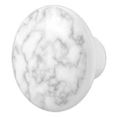 Marmer Pattern Gray White Marged Stone Achtergrond Keramische Knop (Rechts)