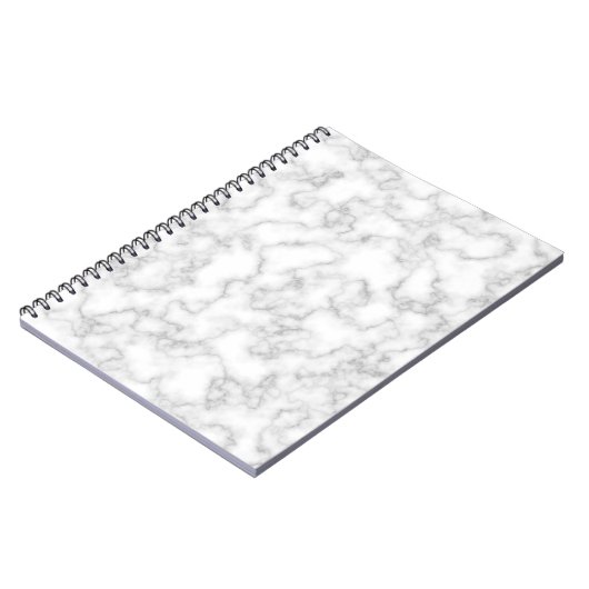 Marmer Pattern Gray White Marged Stone Achtergrond Notitieboek (Linkerzijde)
