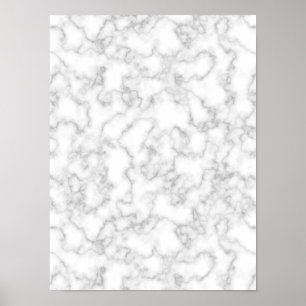 Marmer Pattern Gray White Marged Stone Achtergrond Poster