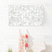 Marmer Pattern Gray White Marged Stone Achtergrond Spandoek (Insitu)