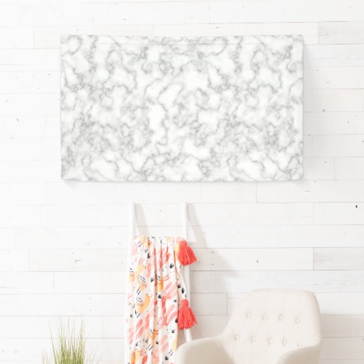 Marmer Pattern Gray White Marged Stone Achtergrond Spandoek (Insitu)