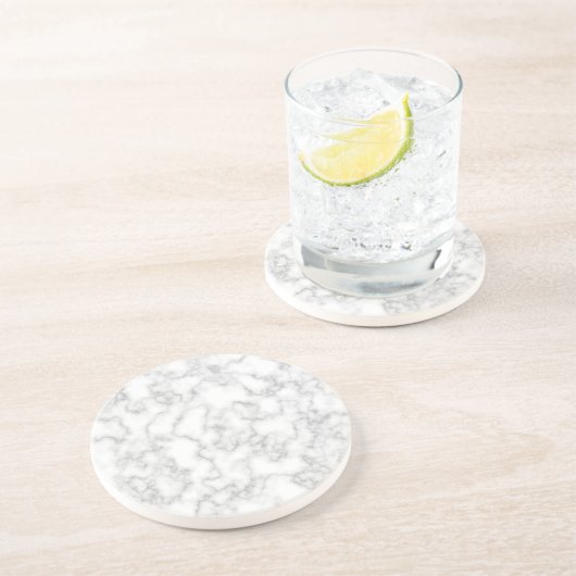 Marmer Pattern Gray White Marged Stone Achtergrond Zandsteen Onderzetter (Zijkant)