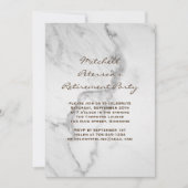 Marmer Pensioen Party Uitnodiging in Taupe (Voorkant)