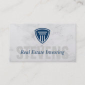 Marmer | Pictogram voor pilaren | Investeringen Visitekaartje (Voorkant)