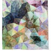 Marmer polygonal patroon douchegordijn (Voorkant)