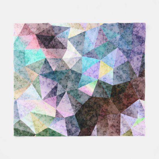 Marmer polygonal patroon fleece deken (Voorkant (Horizontaal))