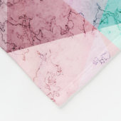 Marmer polygonal patroon fleece deken (Hoek)