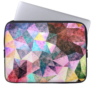 Marmer polygonal patroon laptop sleeve