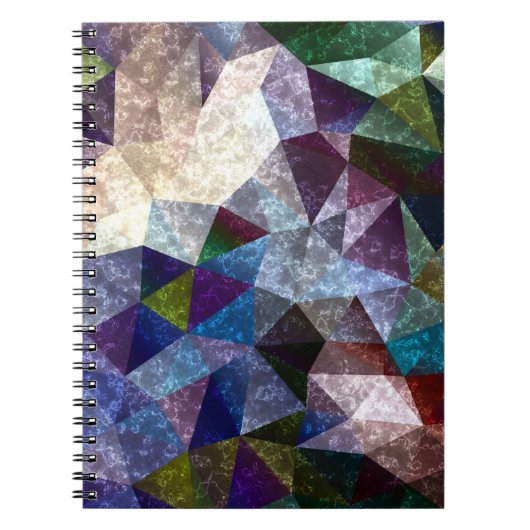 Marmer polygonal patroon notitieboek (Voorkant)