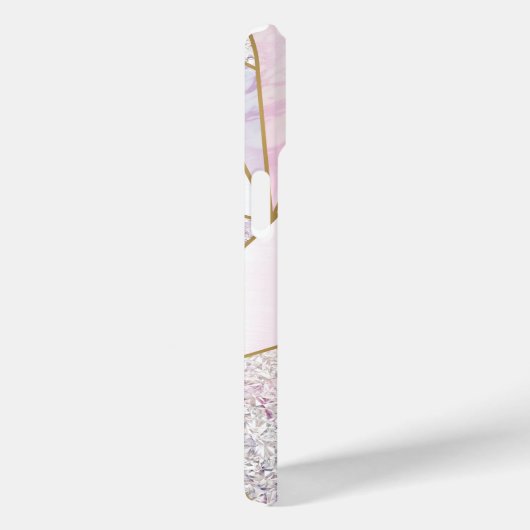 Marmer Quartz Roos gouden glitter als Case-Mate iPhone Case (Achterkant / Rechts)