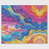 Marmer, regenboogkleuren, geometrisch ontwerp, kle cadeaupapier (Vlak)