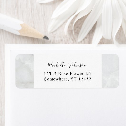 Marmer Return-adreslabel Etiket (Insitu)