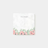 Marmer Rode Waterverf Spring Blooms Floral Post-it® Notes (Voorkant)
